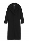 Cocoon-shaped coat in textured fabric