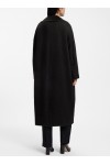 Cocoon-shaped coat in textured fabric
