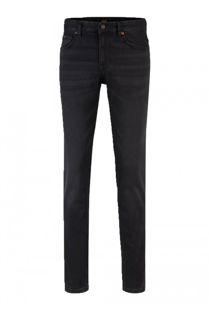 Slim-fit jeans in black super-stretch denim