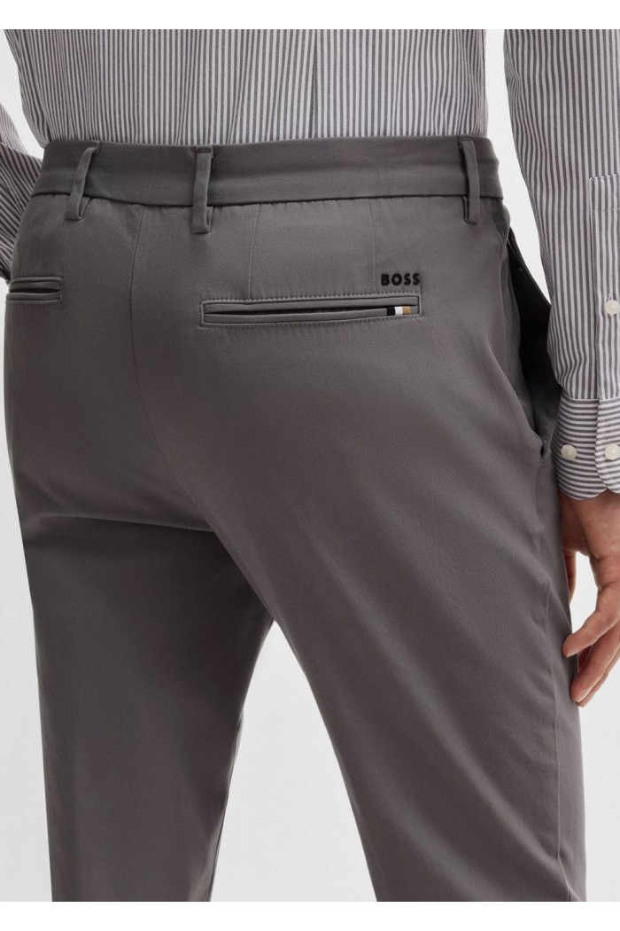 Slim-fit trousers in a stretch cotton blend
