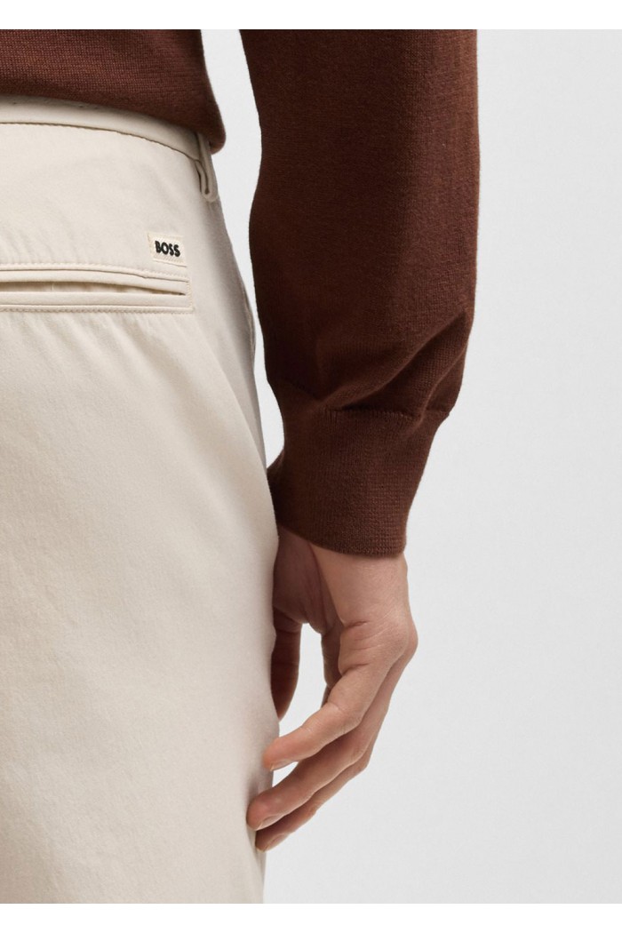Slim-fit trousers in a stretch cotton blend