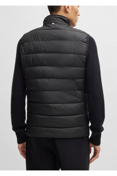 Regular-fit water-repellent gilet with tonal logo