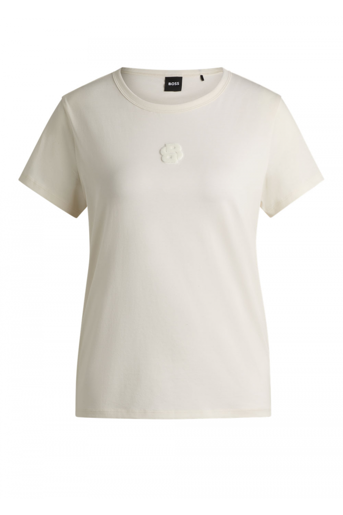 Mercerised-cotton T-shirt with Double B monogram