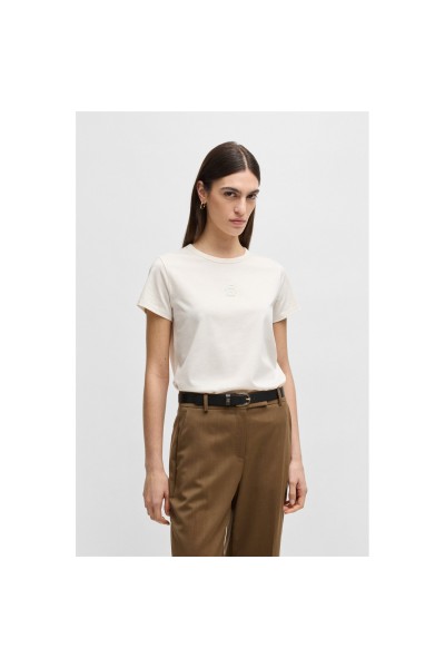 Mercerised-cotton T-shirt with Double B monogram