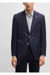 Regular-fit suit jacket in micro-patterned virgin wool