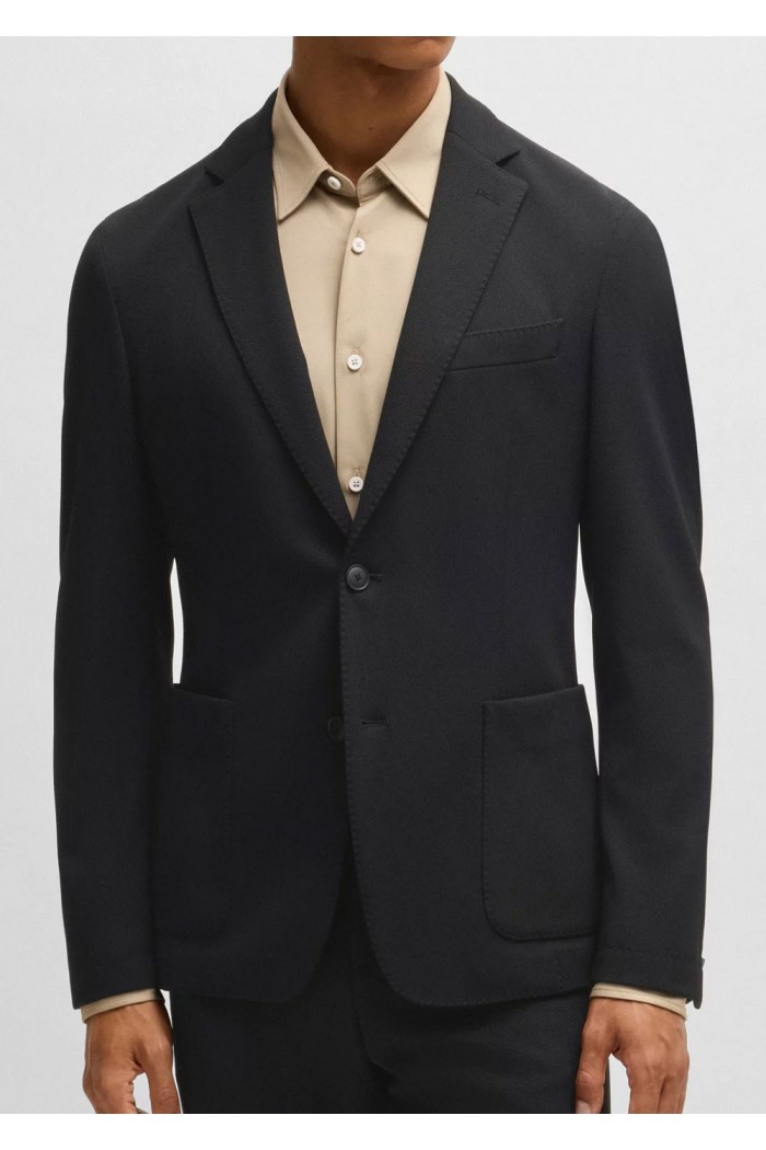 Slim-fit jacket in washable stretch fabric
