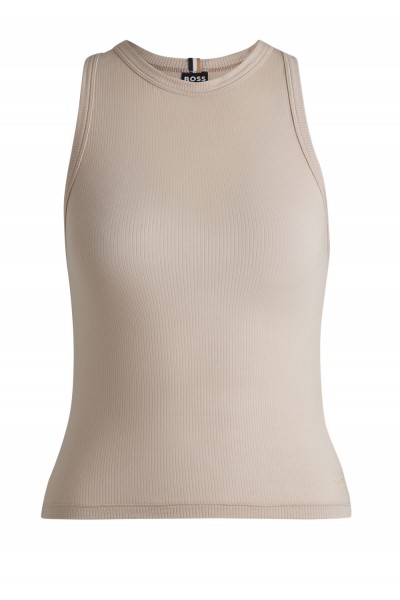 Ribbed-jersey tank top in stretch modal