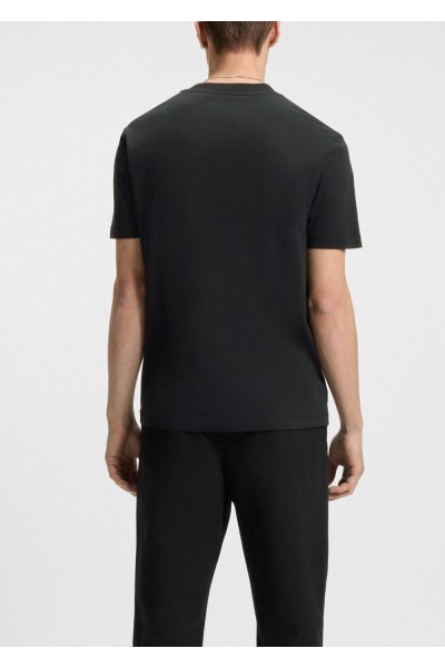 Cotton-jersey T-shirt with split-logo print Cotton-jersey T-shirt with split-logo print