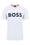 Cotton-jersey T-shirt with large logo print