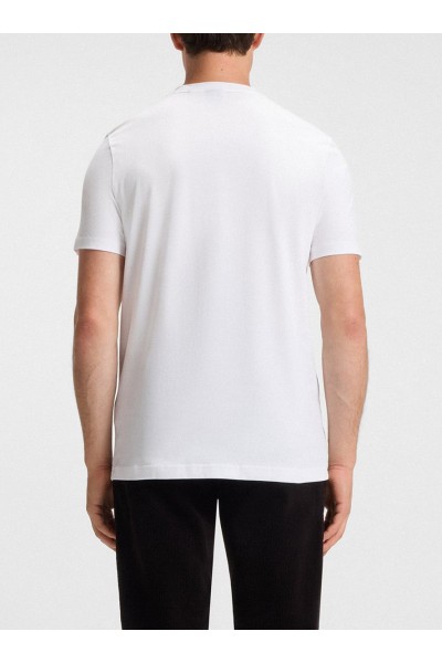 Cotton-jersey T-shirt with large logo print