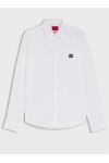 SLIM-FIT SHIRT IN STRETCH COTTON WITH STACKED LOGO