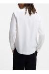 SLIM-FIT SHIRT IN STRETCH COTTON WITH STACKED LOGO