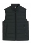 Water-repellent gilet with tonal logo