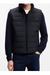 Water-repellent gilet with tonal logo