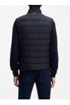 Water-repellent gilet with tonal logo