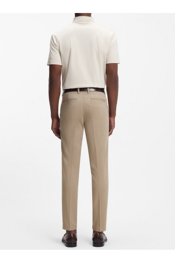 Slim-fit trousers in stretch-cotton dobby