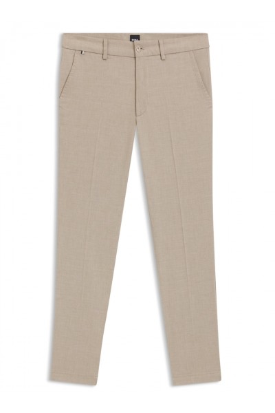 Slim-fit trousers in stretch-cotton dobby