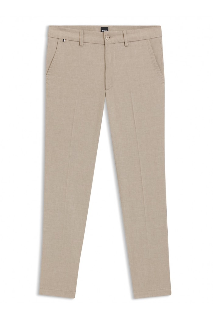 Slim-fit trousers in stretch-cotton dobby