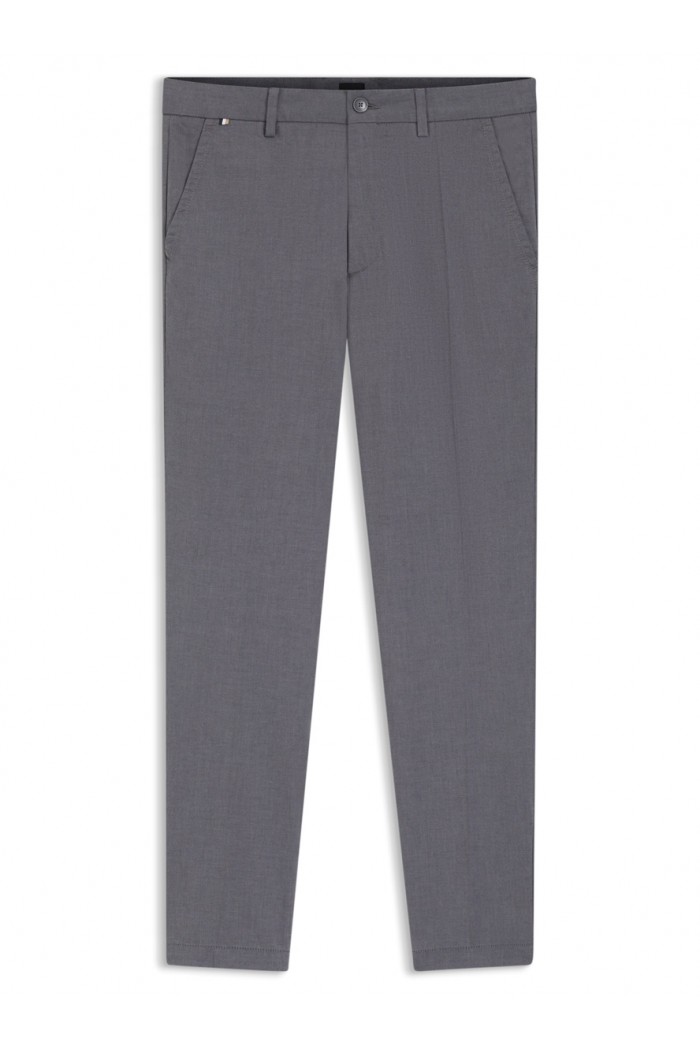 Slim-fit trousers in stretch-cotton dobby