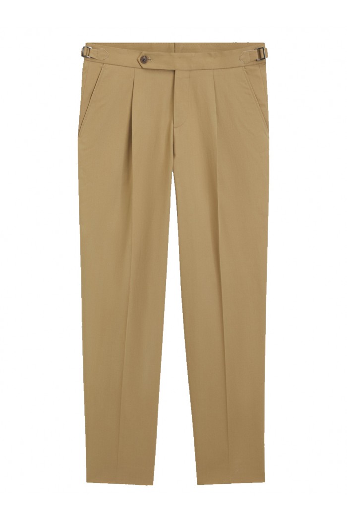 Tapered-fit trousers in stretch cotton