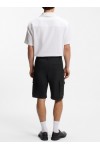 Stretch-cotton cargo shorts with pleat front