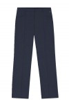 Relaxed-fit trousers in melange virgin wool