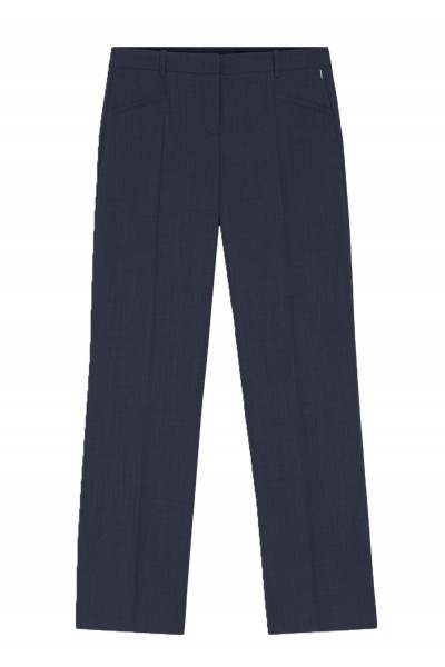Relaxed-fit trousers in melange virgin wool