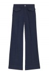 Flared jeans in blue Italian stretch denim