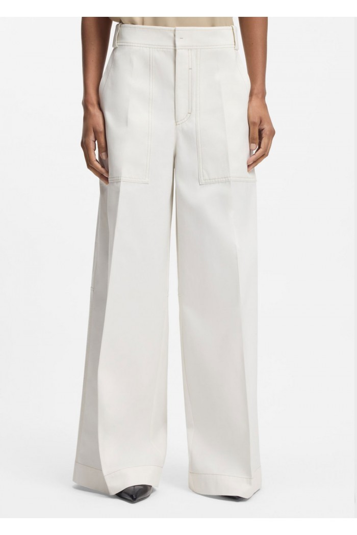 Relaxed-fit trousers in cotton canvas
