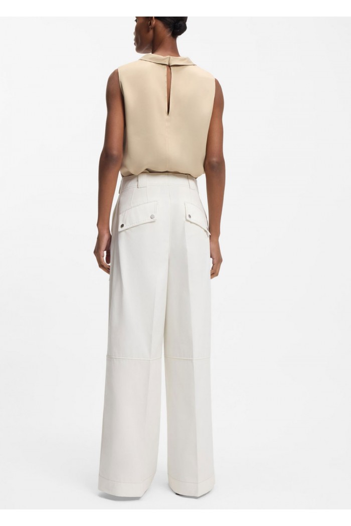 Relaxed-fit trousers in cotton canvas