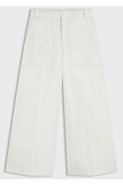 Relaxed-fit trousers in cotton canvas