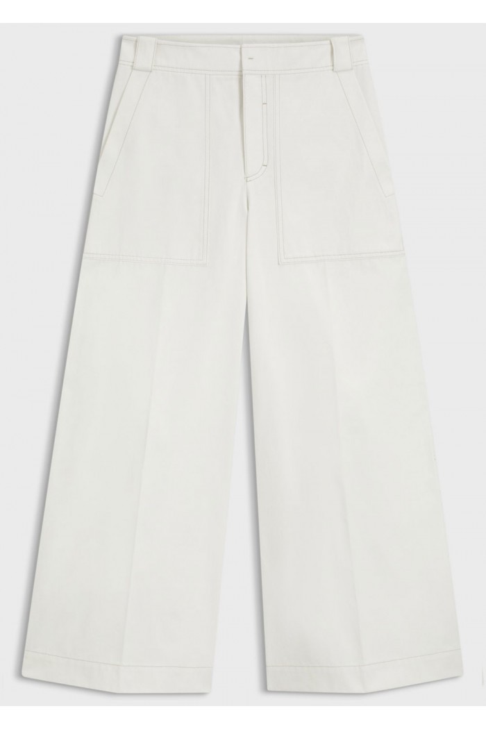 Relaxed-fit trousers in cotton canvas