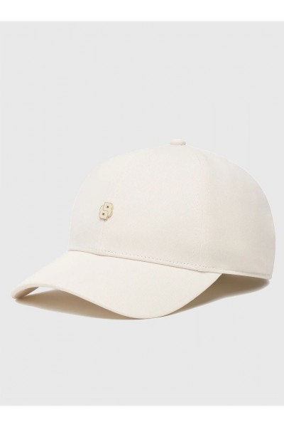 Stretch-cotton cap with Double B monogram