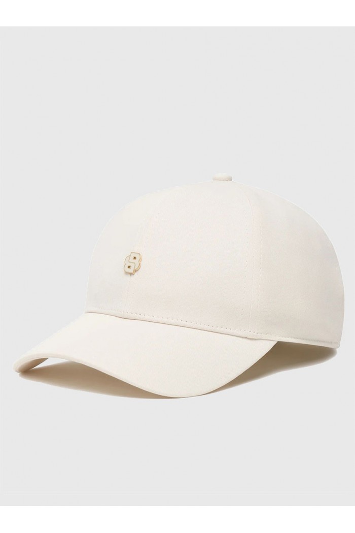 Stretch-cotton cap with Double B monogram