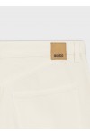 Wide-leg jeans in cream denim with front crease