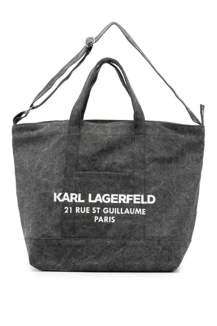 RUE ST-GUILLAUME EXTRA-LARGE CANVAS SHOPPER BLACK