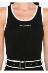 SLEEVELESS LOGO KNIT DRESS