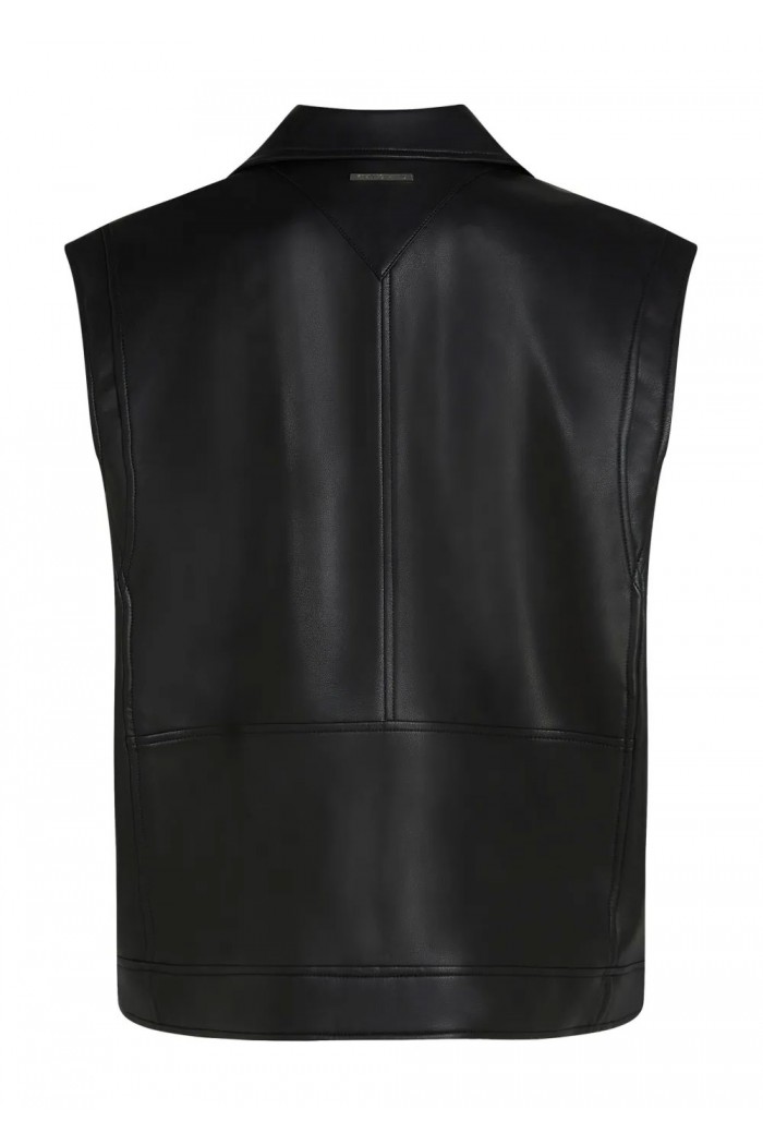 FAUX-LEATHER GILET