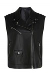 FAUX-LEATHER GILET