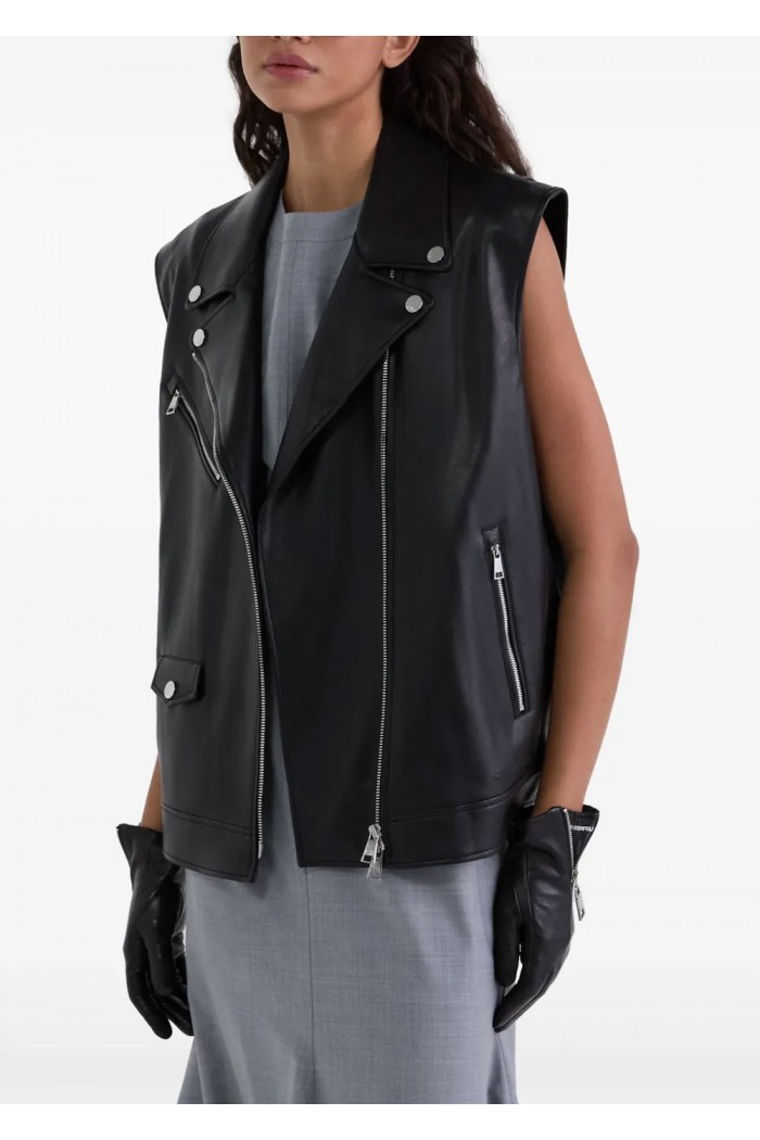FAUX-LEATHER GILET