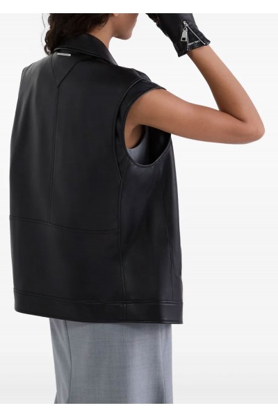 FAUX-LEATHER GILET