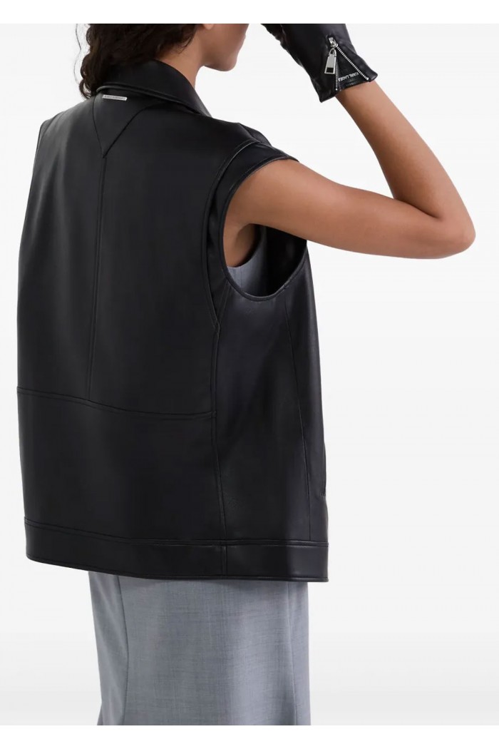 FAUX-LEATHER GILET