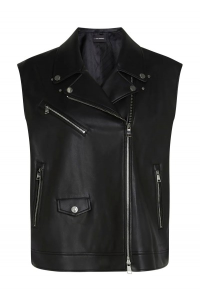 FAUX-LEATHER GILET