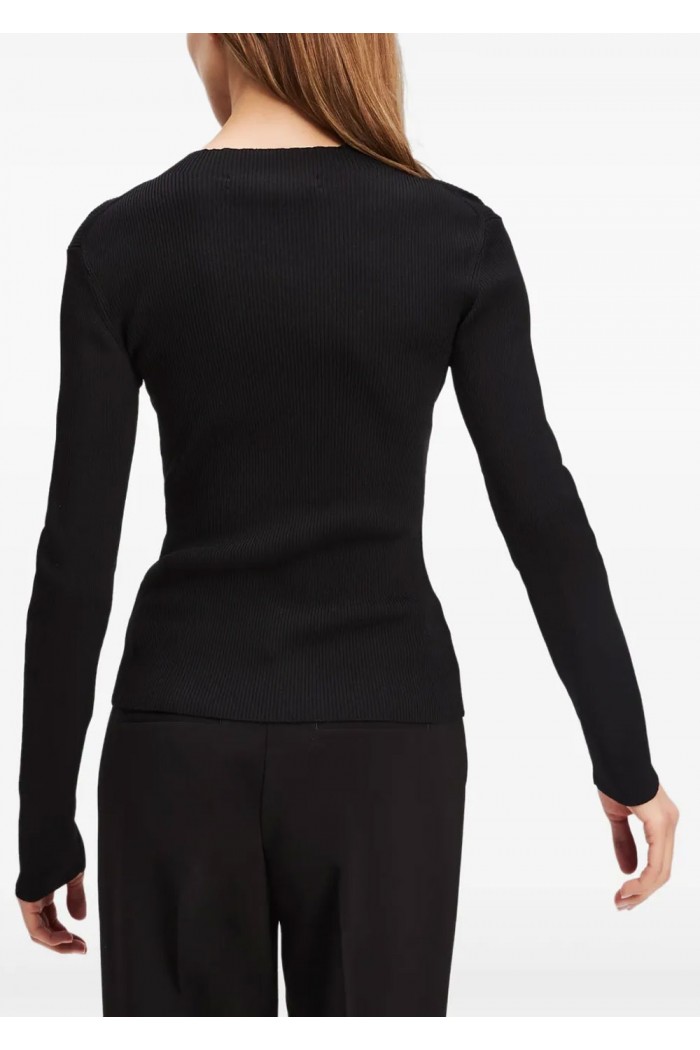 RIBBED MOCK NECK