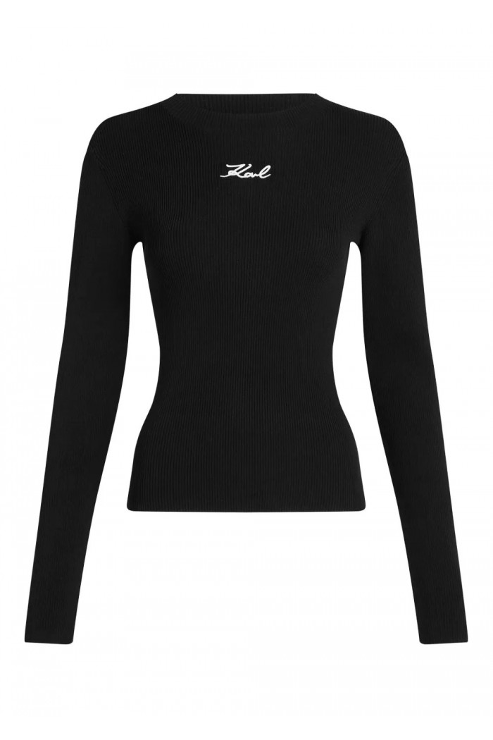 RIBBED MOCK NECK