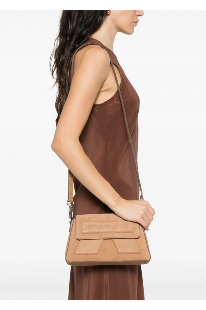 Ikon suede cross body bag
