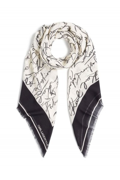 ESSENTIAL SCRIBBLE SCARF