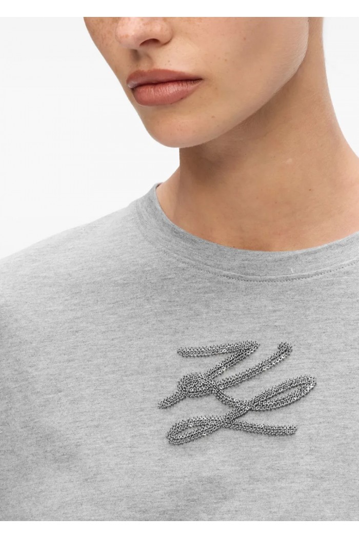 Autograph sequin-embellished T-shirt