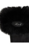 faux-fur leather gloves