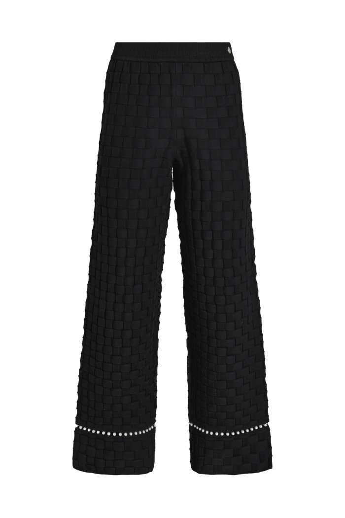 Pearl Detail Knit Pants 